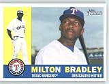 Milton Bradley / Texas Rangers - 2009 Topps Heritage Card # 338 - MLB Baseball Trading Card in Screwdown!