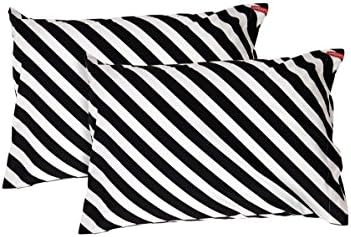 SWENYO Pillowcase Set of Two (Diagonal Stripes)