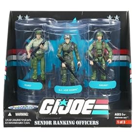 G.I. Joe Exclusive Senior Ranking Officers Action Figure 3-Pack Duke, GI Joe Hawk and Grunt by