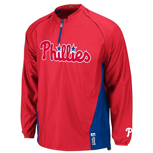 Philadelphia Phillies Authentic Triple Peak Cool Base Gamer Jacket by Majestic Select Size: X-Large at Amazon.com