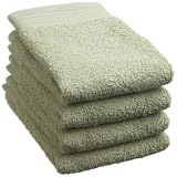 Pinzon Classic Cotton Washcloth 4-Pack, Celery