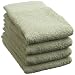 Pinzon Classic Cotton Washcloth 4-Pack, Celery