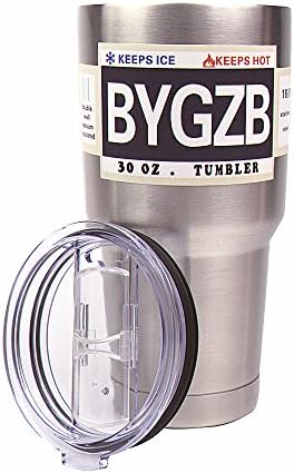 BYGZB 30 oz Rambler Tumbler, Double Wall Vacuum Insulated Stainless Steel，closable splash proof lid Keeps Drinks Cold and Hot