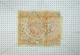 1911 COLOUR MAP AUSTRIA STREET PLAN WIEN RIVER DONAU
