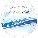 Baby Keepsake: Snowflake Banner Design Winter Theme Personalized Premium Lip Balm Compact Mirror Fav