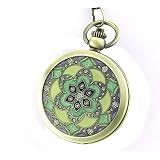 New ~MUST SEE~ Vintage Floral Case Ladies Pocket Watch by Antonio