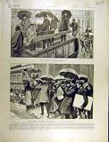 1903 年のオムニバスのパリの大都会の輸送のフランス人の印刷物