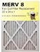 MERV 8 Fan Coil Air Filter 22x24x1 (21.5x23.5x.75), 6-Pack, For Bryant/Carrier Units