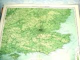 18X14 Antique Map 1898 Orographical England 5