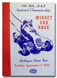 1952 Michigan State Fair Midget Racing Poster Print