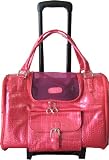 51RiuwRkraL. SL160  Pink Fashion Faux Crocodile Tote/Shoulder Pet Carrier On Wheels Large