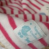 Tuppence and Crumble Pink  Breton Stripe Lambswool  Baby Blanket