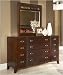Riverside Furniture 10060 / 10061 Locus Dresser and Landscape Mirror Set in Java
