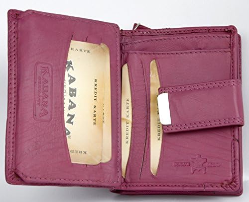 Women's Pink Genuine Leather Wallet Kabana Vertical