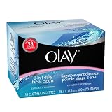 Olay 2-in-1 Normal Daily Facial Cloths, 33-Count (Pack of 2)