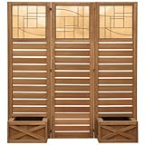 Amazon.com : Yardistry Faux Glass Privacy Screen with Planter Boxes