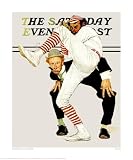 100Th Year Of Baseball By Norman Rockwell Highest Quality Art Print Poster - Size: 22.25 X 26