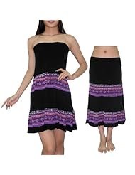 Cotton/Polyamide Knee Length Elasticized   Waistline Summer Crinkled Shirred Stretchy Gathered  Dress