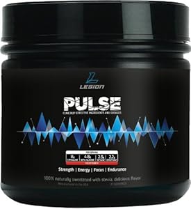 LEGION Pulse Pre-Workout: Smooth Energy Rush. Powerful Performance Boost. Superhuman Endurance. 1.07 lbs, Fruit Punch.