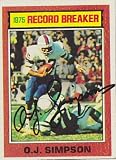O J SIMPSON signed autographed 1976 TOPPS Card Buffalo Bills