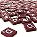 CleverDelights 200 Wood Letter Tiles - Maroon Color - 2 Complete Sets - Game Replacement Pieces