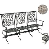 Windham Castings Elysee Triple Spring Settee Frame Only, Pecan