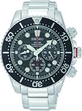 Seiko Solar Diver Black Dial Chronograph GMT Mens Watch SSC015 on sale