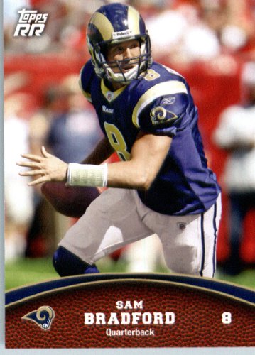 2011 Topps Rising Rookies Football Card # 77 Sam Bradford - St. Louis Rams - NFL Trading Card Protective Screwdown Display Case