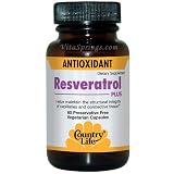 Resveratrol Plus 60 Vegetarian Capsules, Country Life