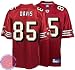 Mens Vernon Davis NFL Jersey Home #85 San Francisco 49ers EQT Premier Replithentic by Reebok (Sewn O(Size=SMALL)