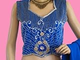 BOLLYWOOD DESIGNER WEDDING DRESS BLUE LENGHA CHOLI M