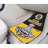 Boston Bruins 2011 NHL Stanley Cup Champions 2 Piece Printed Carpet Car Mat Set