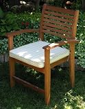 Premium Outdoor Dining Chair Cushion - Kiwi Stripe