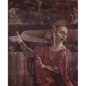 Cosme Tura (Four organ Ferraneser wing of the Cathedral, with Saint George and the Dragon and a proclamation, scene: Kin - 13x19
