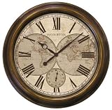 Antique World Map dial Indoor/Outdoor clock