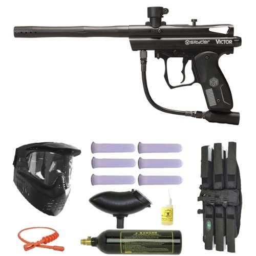 Spyder Victor Paintball Marker Gun 3Skull Mega Set - Black