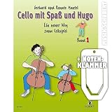 Produkt-Bild: Cello mit Spa&szlig; und Hugo Band 1 inkl. praktischer Notenklammer - Ein neuer Weg zum Cellospiel f&uuml;r den Einzel- und Gruppenunterricht mit Kindern im Alter von 5-10 Jahren (broschiert) von Gerhard und Renate Mantel (Noten/Sheetmusic)