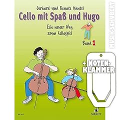 Cello mit Spa� und Hugo Band 1 inkl. praktischer Notenklammer - Ein neuer Weg zum Cellospiel f�r den Einzel- und Gruppenunterricht mit Kindern im Alter von 5-10 Jahren (broschiert) von Gerhard und Renate Mantel (Noten/Sheetmusic)