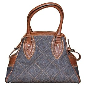 Fendi Blue Denim Topstitched Small Bag de Jour 8BN157-YGD-F0EVC