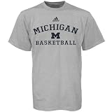 adidas Michigan Wolverines Ash Basketball Practice T-shirt