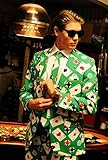 OppoSuits Men's Poker Face Party Costume Suit, Mixed, 38