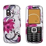 Samsung T401G Rubberized Hard Case Cover - Pink Lotus