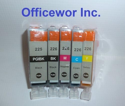 Officewor@Edible Ink of Canon Pgi225 Cli226 5set By Compatible Brand New Cartridge
