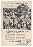 1960 Khrushchev NY City Police Harley-Davidson Solo Print Ad