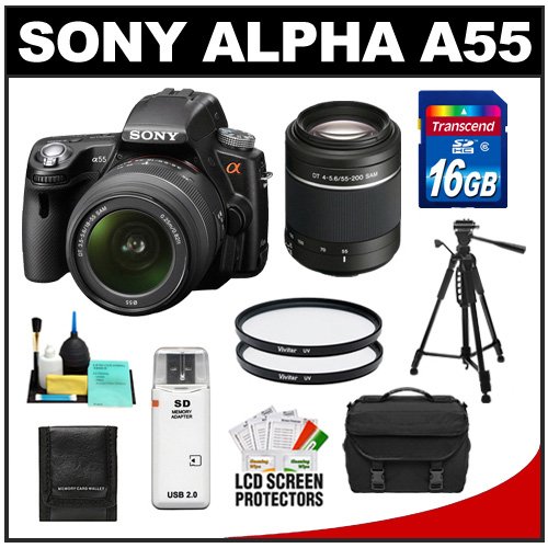 Sony Alpha A55 SLTA55VL 16.2 MP Translucent Mirror 