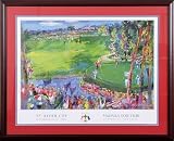 Ryder Cup Leroy Neiman Official Edition Poster Red/Blue Mat Framed