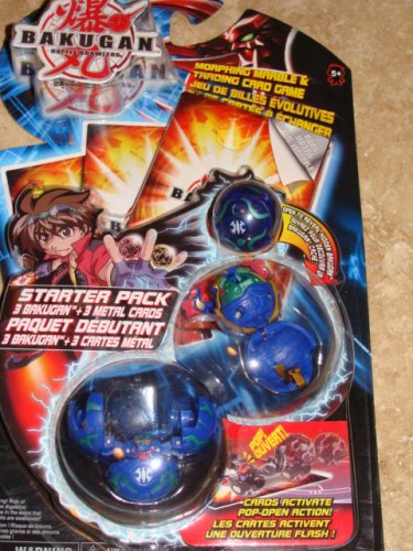 Childrens Toyshop  Toys : Bakugan Brawlers Battle Starter Pack Fear Ripper, Stinglash 350g, and Mystery Marble Series 1