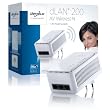 Devolo dLAN 200 AV Wireless N (3-Port-Switch - Ethernet, HomePlug AV, Netzwerk aus der Steckdose)
