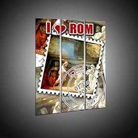 Rome moderne Art Automobile 3part in 50x65 cm