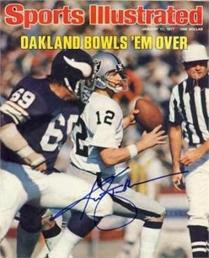 Ken Stabler Autographed/Hand Signed Oakland Raiders Sports Illustrated Magazine